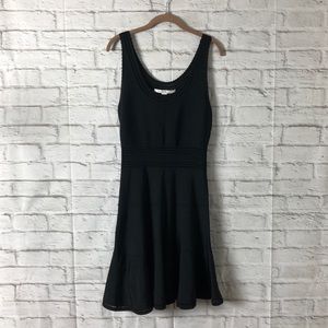 DVF Black Cocktail Party Dress Holiday Fit Flare